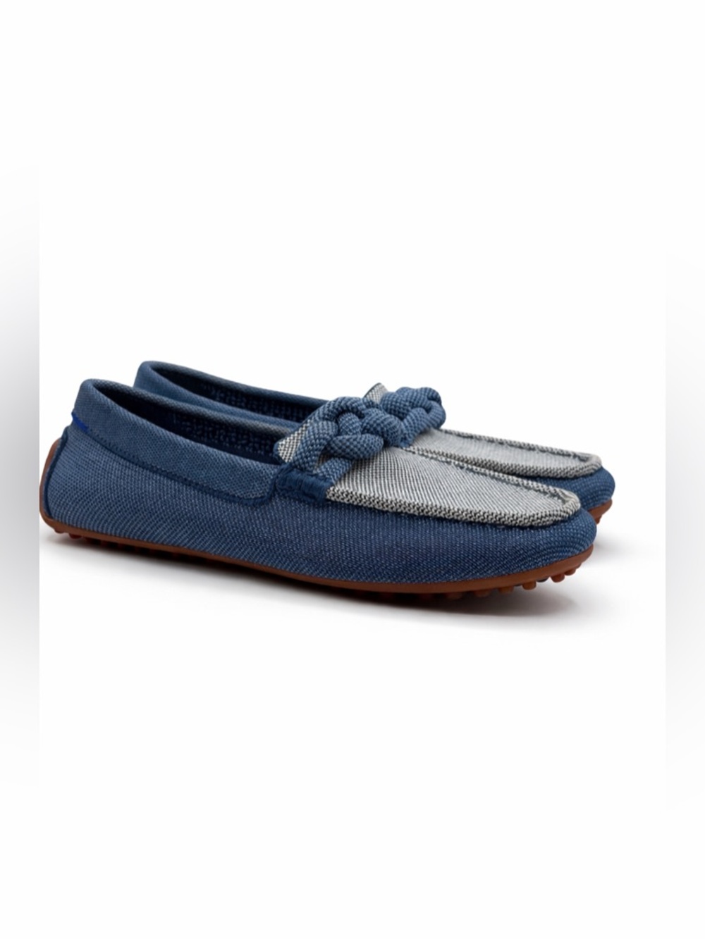 Rothy’s The Braid Driver Women’s Blue Knot Detail Loafers Sustainable Knit Flats - Picture 3 of 16